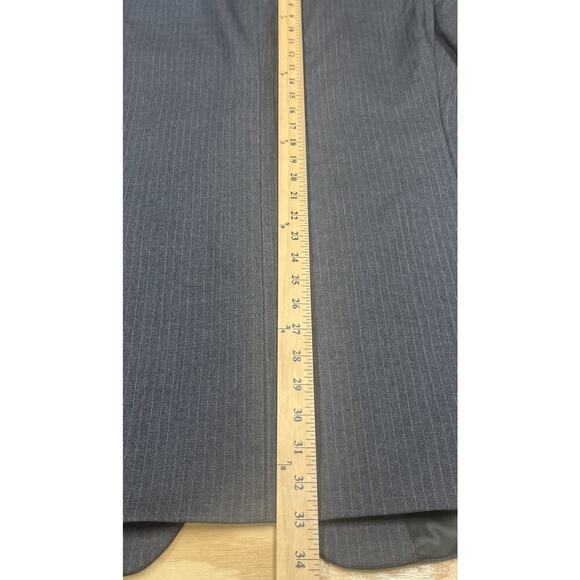 Brooks Brothers 346 Mens Dark Gray Pinstripe Wool Suit Jacket Sport Coat 44L - Picture 14 of 16